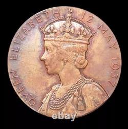 1937 George VI & Elizabeth Coronation Uk Bronze British Medal Wt. 15.76 Gram