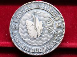 1938 Royal Hobart Centenary Regatta. 57mm Medallion. Franklin & Tasman. UNC