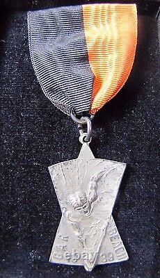 1939 BAR BEACH Royal Emb Co NY Swimming Award Medallion Ribbon Medal