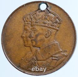 1939 CANADA 1st ROYAL VISIT George IV Elizabeth VINTAGE Historic Medal i113593