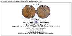 1939 CANADA 1st ROYAL VISIT George IV Elizabeth VINTAGE Historic Medal i113593