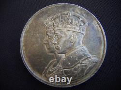 1939 Canada George VI & Elizabeth Royal Visit Commemorative Silver Medal Superb