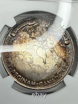 1939 Royal Visit Canada Silver Medal BHM-4394 NGC MS63 Toned George VI