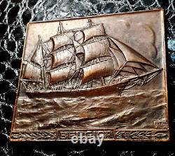 1944 Colonial Belgium Royal Union of Naval Engineers U. B. I. N. Art Deco medal