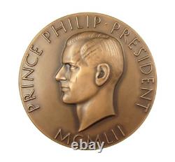 1952 PRINCE PHILIP ROYAL SOCIETY OF ARTS 57mm MEDAL CASED