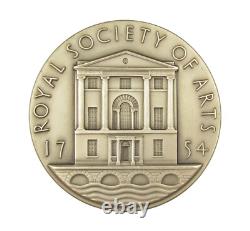 1952 PRINCE PHILIP ROYAL SOCIETY OF ARTS 57mm SILVER MEDAL BY METCALFE