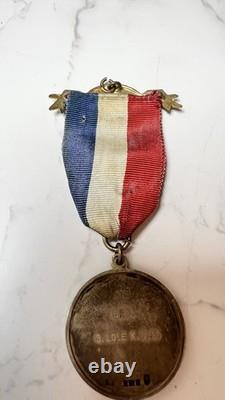 1953 Queen Elizabeth II Coronation Silver Medal RAOB Jewel Pin Royal Fraternal