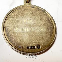 1953 Queen Elizabeth II Coronation Silver Medal RAOB Jewel Pin Royal Fraternal