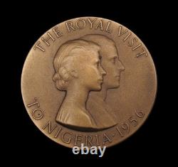 1956 ROYAL VISIT TO NIGERIA 39mm CASED MEDAL BY GILLICK