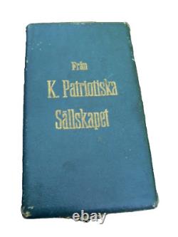 1956 Sweden Gustaf VI 23k Gold Medal Of Merit Royal Patriotic Society Boxed Rare