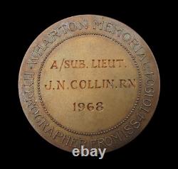 1968 ROYAL NAVY WHARTON MEMORIAL PRIZE 50mm SILVER MEDAL CASED