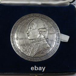 1969 Royal Numismatic Society Captain Cook 121.1g Sterling Silver Medal 32968W