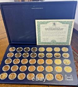 1973 Royal Mint Freedom Medals 39 Sterling Silver/Gold Vermeil Set #1801