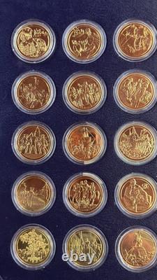 1973 Royal Mint Freedom Medals 39 Sterling Silver/Gold Vermeil Set #1801