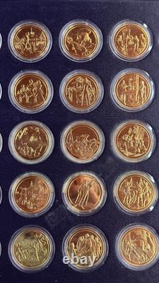 1973 Royal Mint Freedom Medals 39 Sterling Silver/Gold Vermeil Set #1801