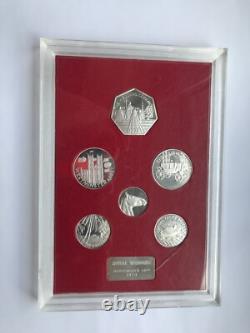 1973 Royal Wedding Princess Anne & Mark Phillips Silver Medal Set Boxed Coa