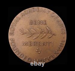 1976 ROYAL ACADEMY OF ARTS 55mm BRONZE & SILVER MEDAL PAIR BY GILLICK