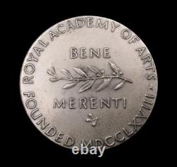 1976 ROYAL ACADEMY OF ARTS 55mm BRONZE & SILVER MEDAL PAIR BY GILLICK