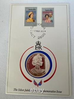 1977 Silver Jubilee Royal Visit Australia UK Medallion Medal PNC (AB71392/A8)