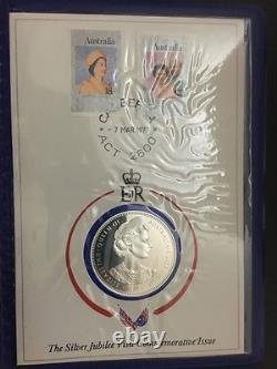 1977 Silver Jubilee Royal Visit Australia UK Medallion Medal PNC (UCA16.2/C8)