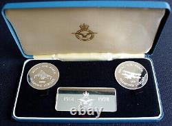 1978 Royal Air Force Diamond Jubilee Sterling Silver Medallions & Ingot Set
