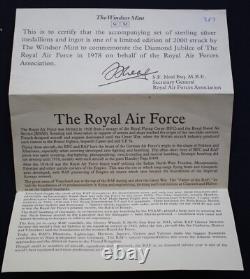 1978 Royal Air Force Diamond Jubilee Sterling Silver Medallions & Ingot Set