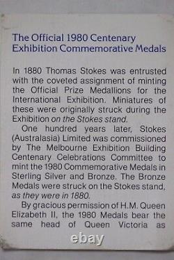 1980 Royal Exhibition Building Centenary Silver Medal By Stokes Rare (SC17M3)