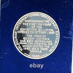 1980 Royal Exhibition Building Centenary Silver Medal By Stokes Rare (SC57/D6)
