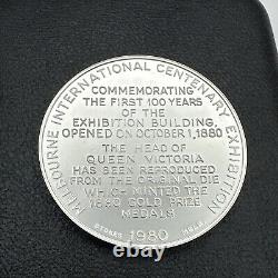 1980 Royal Exhibition Building Centenary Silver Medal By Stokes Rare (SC78/H3)