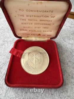 1983 Exeter Cathedral Royal Maundy Medal Sterling Silver, 299/500, Box & Cert