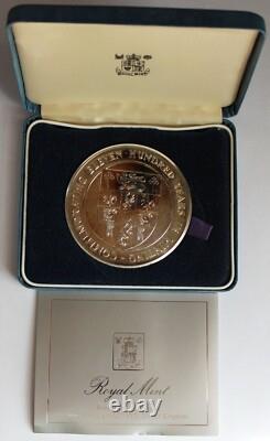 1986 Royal Mint's 1100 Years in Minting Silver Medal, UK Special Limited Edition