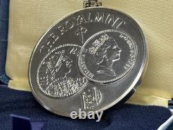 1986 Silver. 925 Royal Mint 1100 Years In Minting Medal WithOGP 4.41oz ASW Scarce