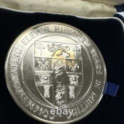 1986 UK Royal Mint 1100 Years. 925 Silver Medal Queen Elizabeth & King Alfred