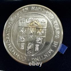 1986 UK Royal Mint 1100 Years. 925 Silver Medal Queen Elizabeth & King Alfred