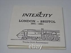 1991 Large Royal Mint Intercity London- Bristol Railway Medal Bronze Gilt