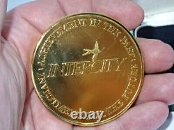 1991 Large Royal Mint Intercity London- Bristol Railway Medal Bronze Gilt