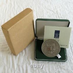 1991 ROYAL MINT 63mm HENRY VIII TONED SILVER MEDAL boxed/coa/outer