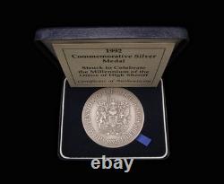 1992 OFFICE OF HIGH SHERIFF MILLENNIUM 63mm SILVER MEDAL BY THE ROYAL MINT