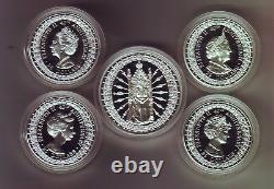 1992 THE ROYAL LADIES Masterpieces 4 Silver Coins & 1 Medallion Royal Mint Set
