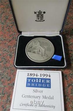 1994 Royal Mint 5 oz SILVER CENTENARY Medal TOWER BRIDGE London Cased FDC