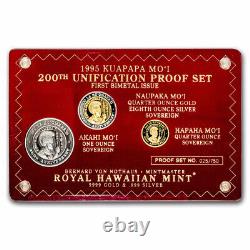 1995 Hawaiian 3-Coin Gold & Silver 200th Anniv Set (withBox & COA) SKU#280816