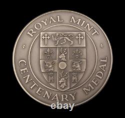 1995 NATIONAL TRUST CENTENARY 63mm SILVER MEDAL BY THE ROYAL MINT