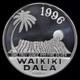 1996 Waikiki Dala Hawaii Islands of Aloha Round Proof Medal. 999 Silver 31.14g