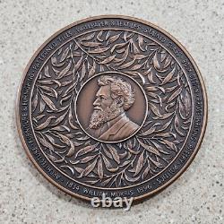1996 William Morris Artist & Poet Centenary 2.5 Inch Bronze Medallion, Box & COA