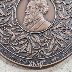 1996 William Morris Artist & Poet Centenary 2.5 Inch Bronze Medallion, Box & COA