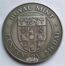 1999 Royal Mint Order of St John Silver Medal 155g Cased With COA