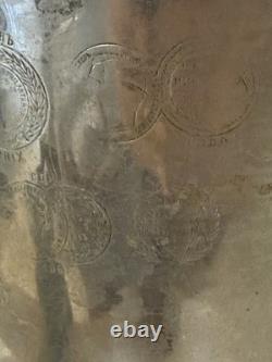 19th C Imperial Russian Batashev Tula Samovar Medal Marks Antique Brass