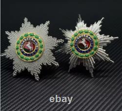 1 Pair of Royal Guelphic Order Breast Star Enamel Medal Reproduction
