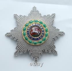 1 Pair of Royal Guelphic Order Breast Star Enamel Medal Reproduction