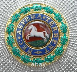 1 Pair of Royal Guelphic Order Breast Star Enamel Medal Reproduction